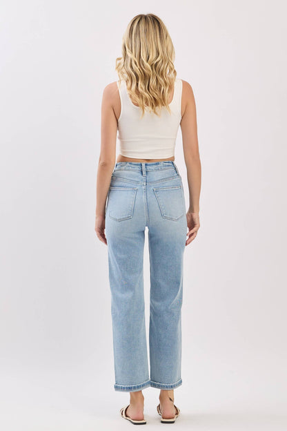Petra153 - P1527T-LM HIGH RISE STRETCH RELAXED STRAIGHT JEANS