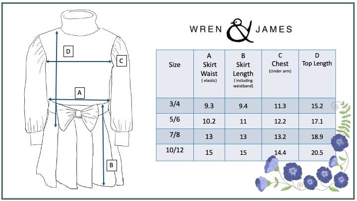 Wren & James - Kids Carmel Puff Sleeve Top & Bow Check Fall Skirt Set