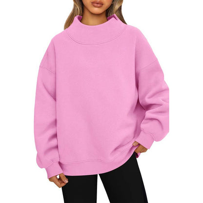 Paperdoll - Pullover Mock Neck Fleece Sweatshirt