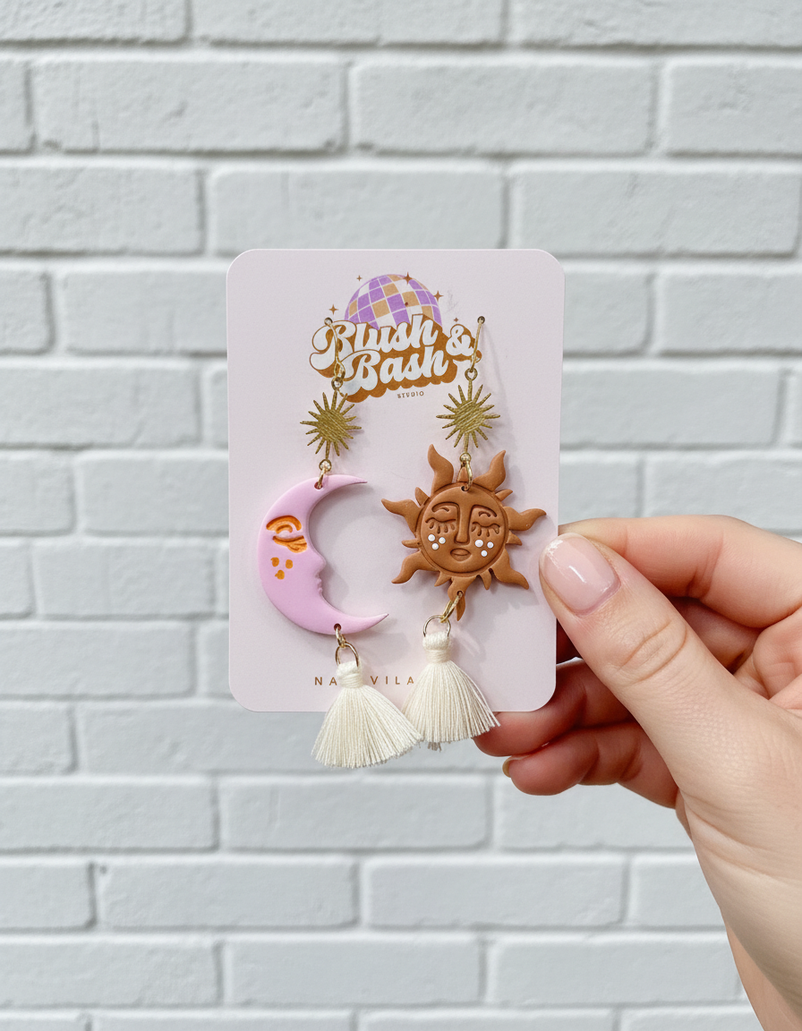 The Shimmer Shack Boho Sun & Moon Earring