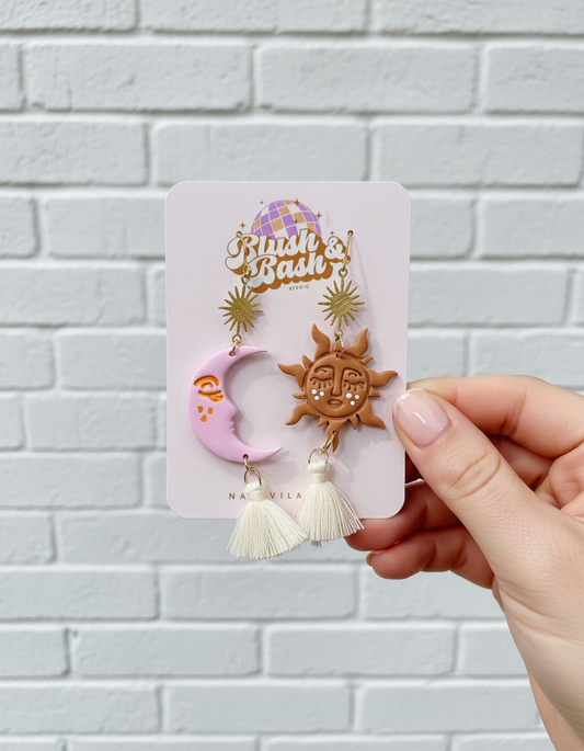 The Shimmer Shack Boho Sun & Moon Earring