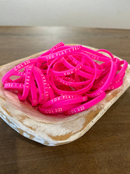 You Play I Pray -  Team Spirit Bracelets | Christian Gameday Gift | Sport Mom