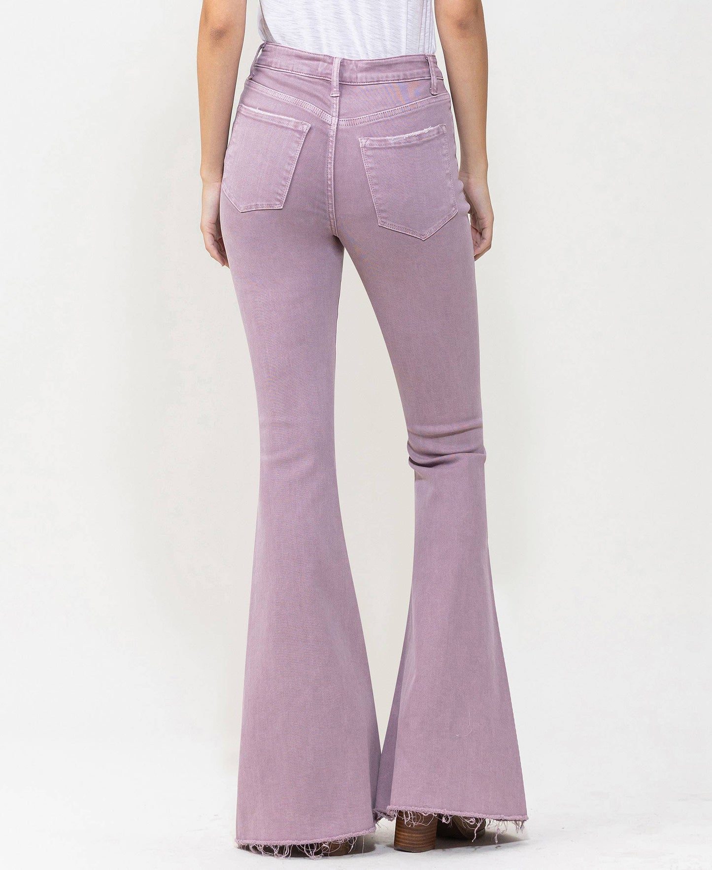 VERVET by FLYING MONKEY - HIGH RISE RAW HEM SUPER FLARE JEANS