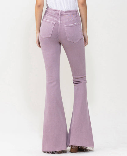 VERVET by FLYING MONKEY - HIGH RISE RAW HEM SUPER FLARE JEANS
