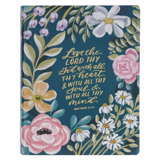 Christian Art Gifts - KJV LP Note Bible LP Faux Leather Love The Lord Matt 22:37