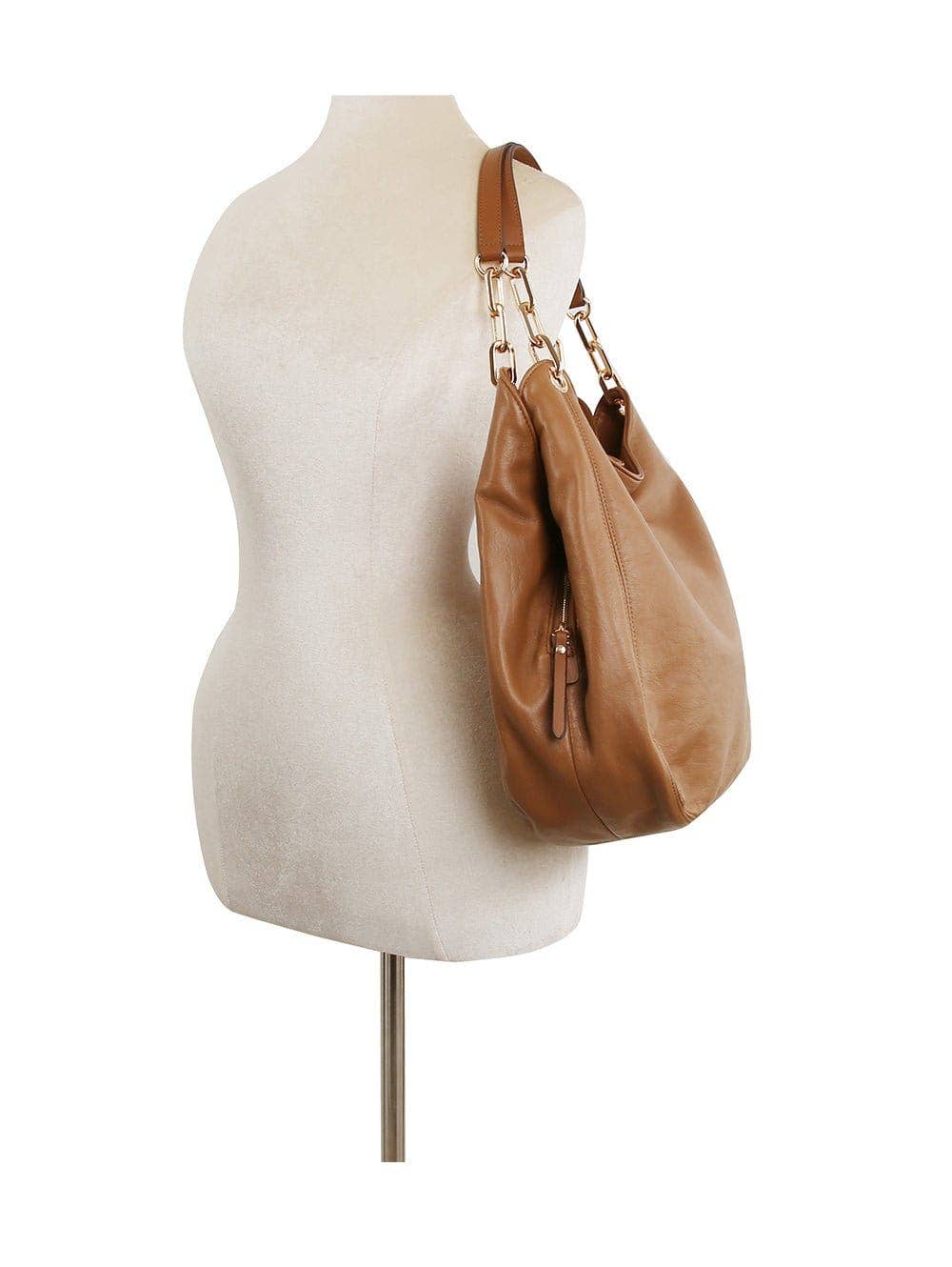 Coffee Three Compartment Women's Hobo Tote Purse