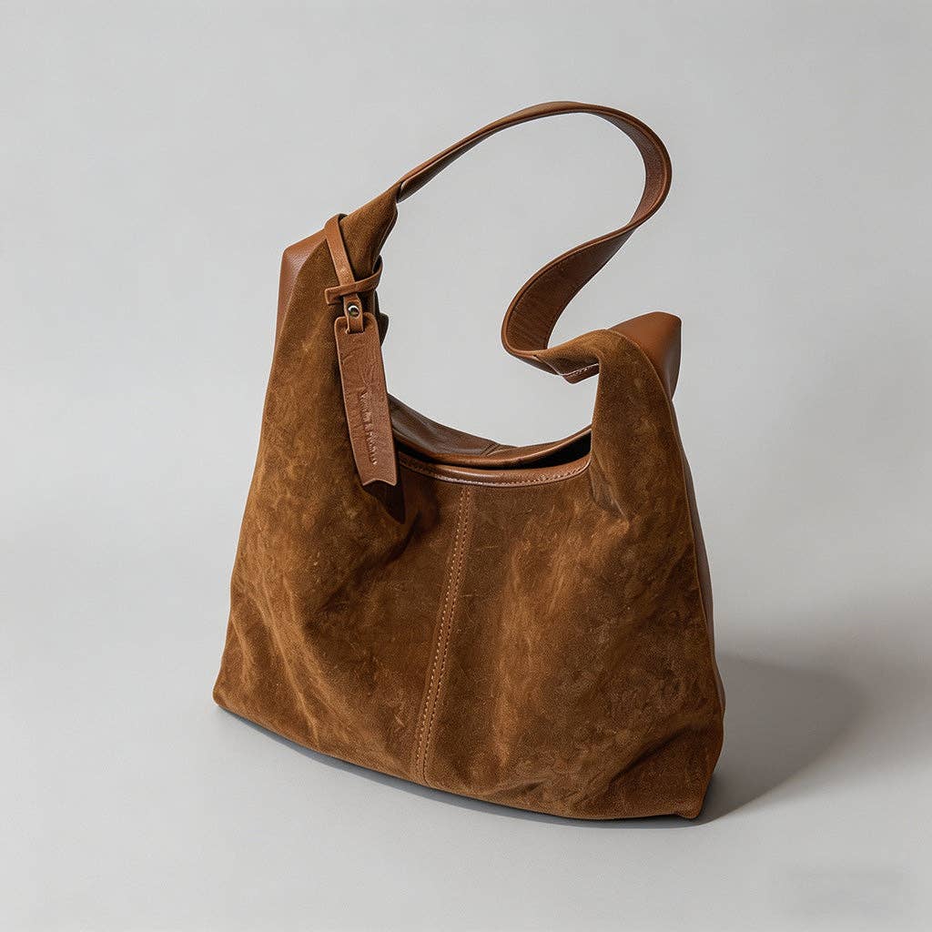 DAYLA - Vintage Suede Hobo Shoulder Bag