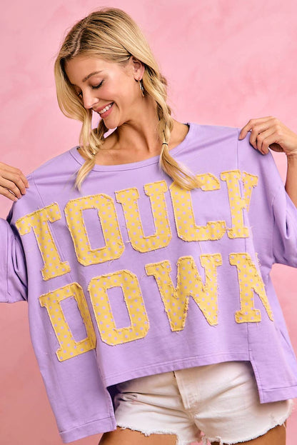 BiBi - GAMEDAY THEME POLKA DOT PATCHES SHORT SLEEVES TOP