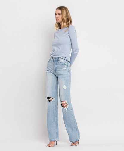 VERVET by FLYING MONKEY - 90'S VINTAGE SUPER HIGH RISE FLARE JEANS T5346