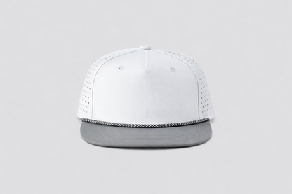 Blank Rope Hats - Perforated Structured White-Grey / White-Grey Rope