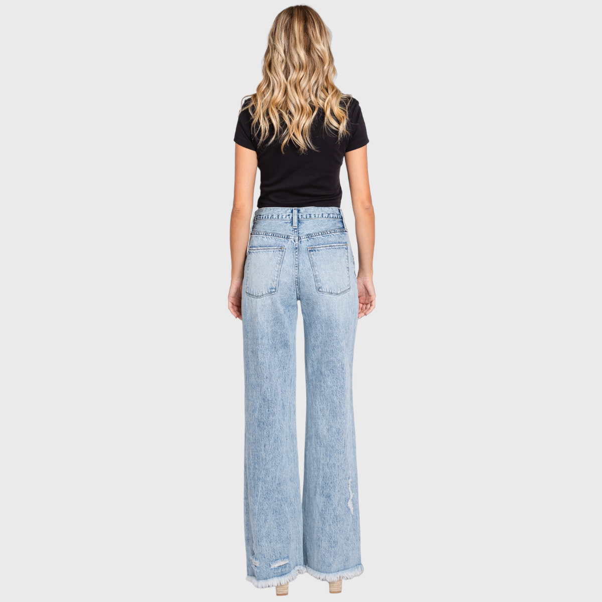 Petra153 - P865VXF-LT DESTROYED HIGH RISE RIGID VINTAGE FLARE JEANS