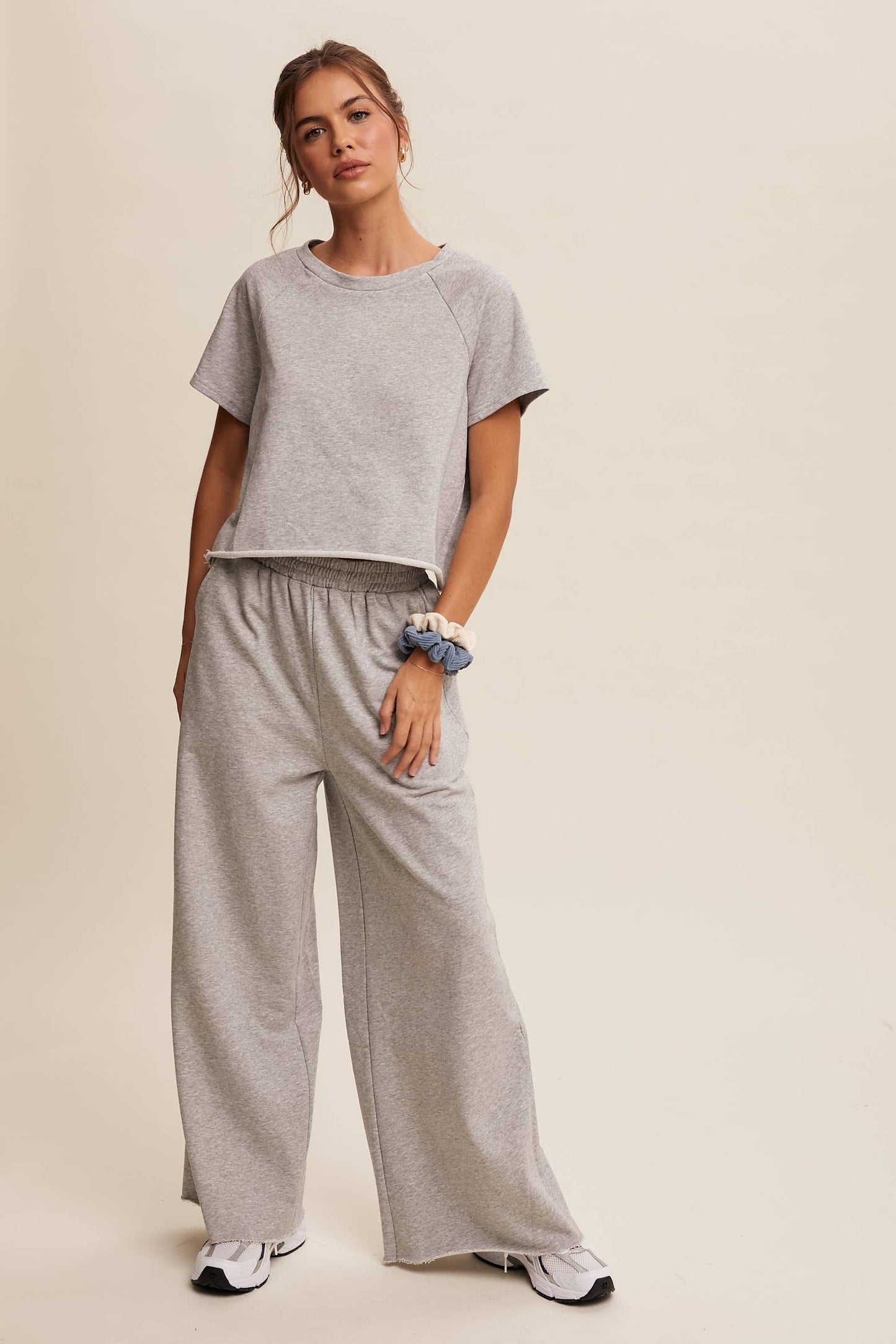 Listicle - Relaxed Fit Top and Wide Leg Pants Lounge Set