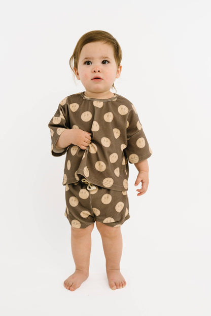 Little One Shop - Neutral Smileys Slouchy Set