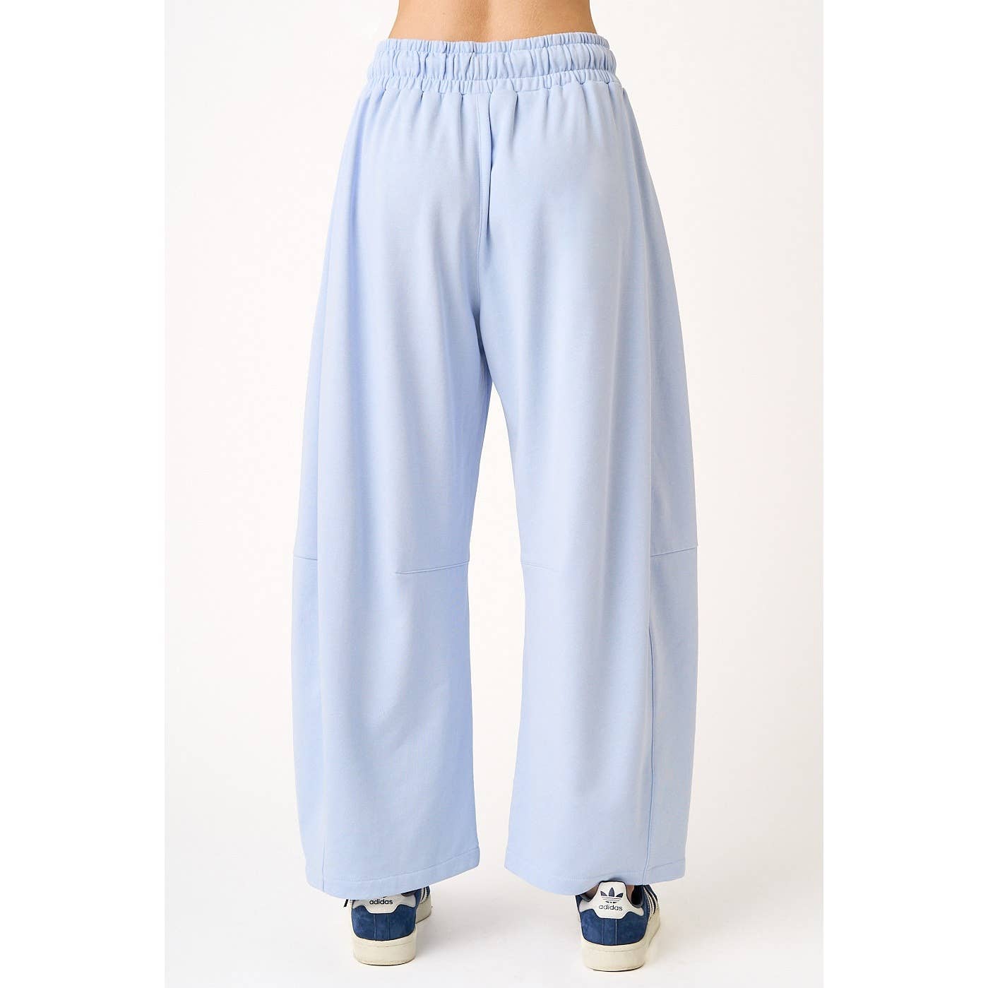 mittoshop - COTTON FRENCH TERRY PULL-ON BARREL LEG PANTS