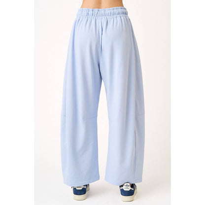 mittoshop - COTTON FRENCH TERRY PULL-ON BARREL LEG PANTS