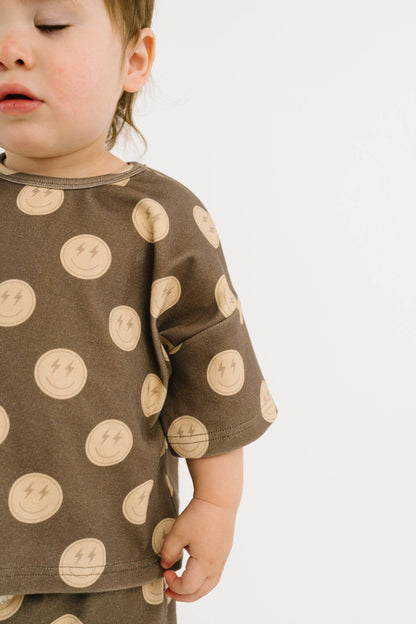 Little One Shop - Neutral Smileys Slouchy Set