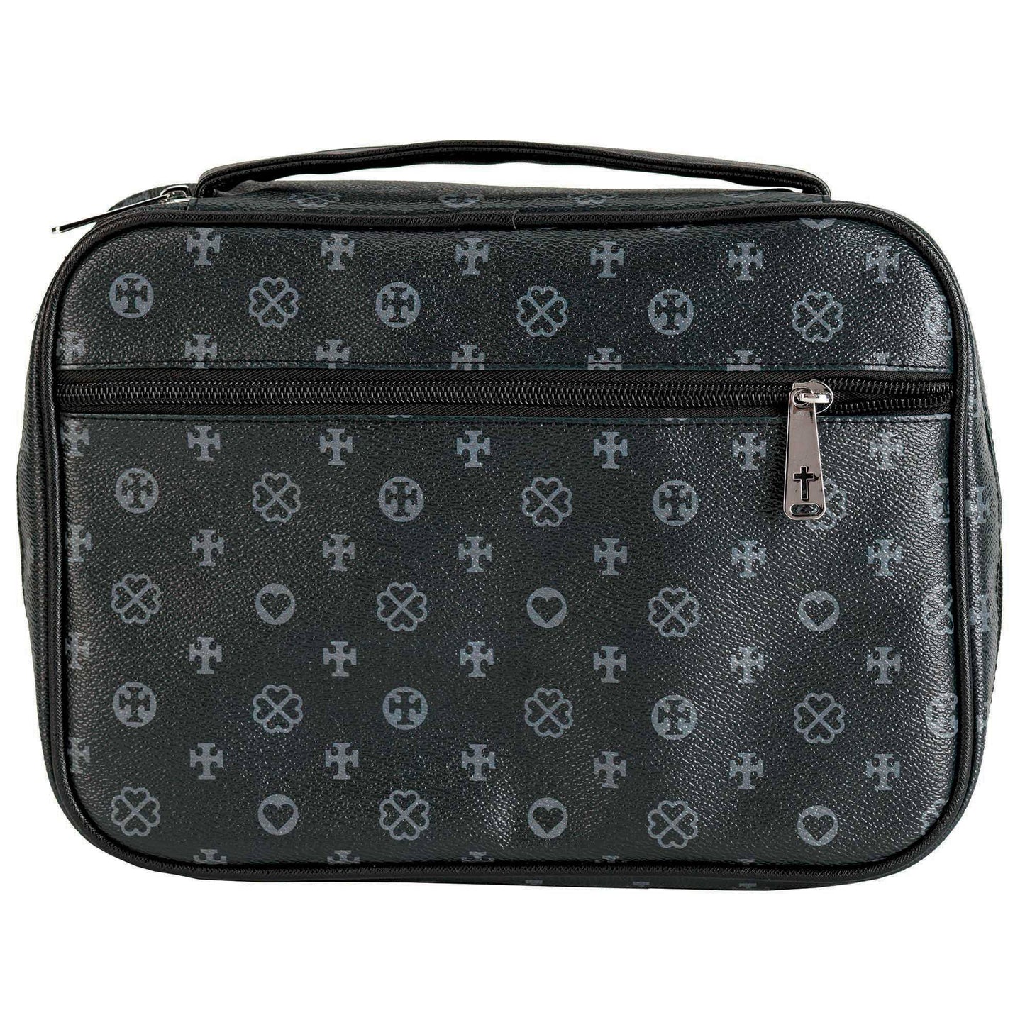 White Dove Bible Cover Black Heart X-Large