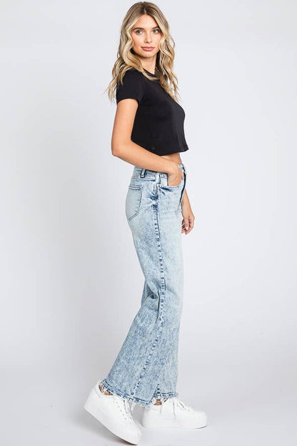 SUPER HIGH RISE STRETCH CLASSIC STRAIGHT JEANS