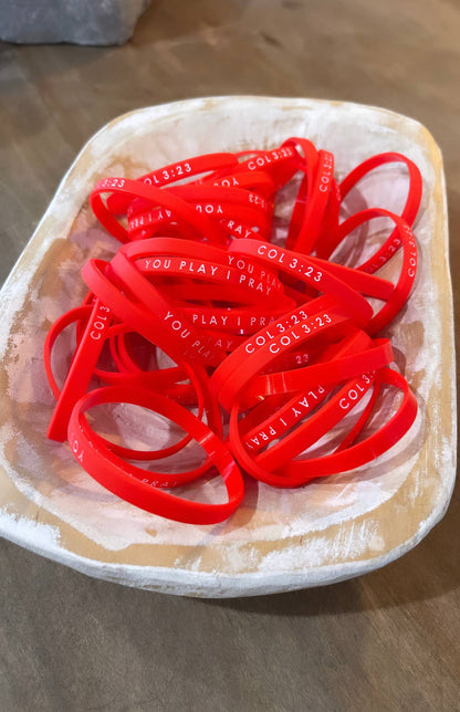 You Play I Pray -  Team Spirit Bracelets | Christian Gameday Gift | Sport Mom