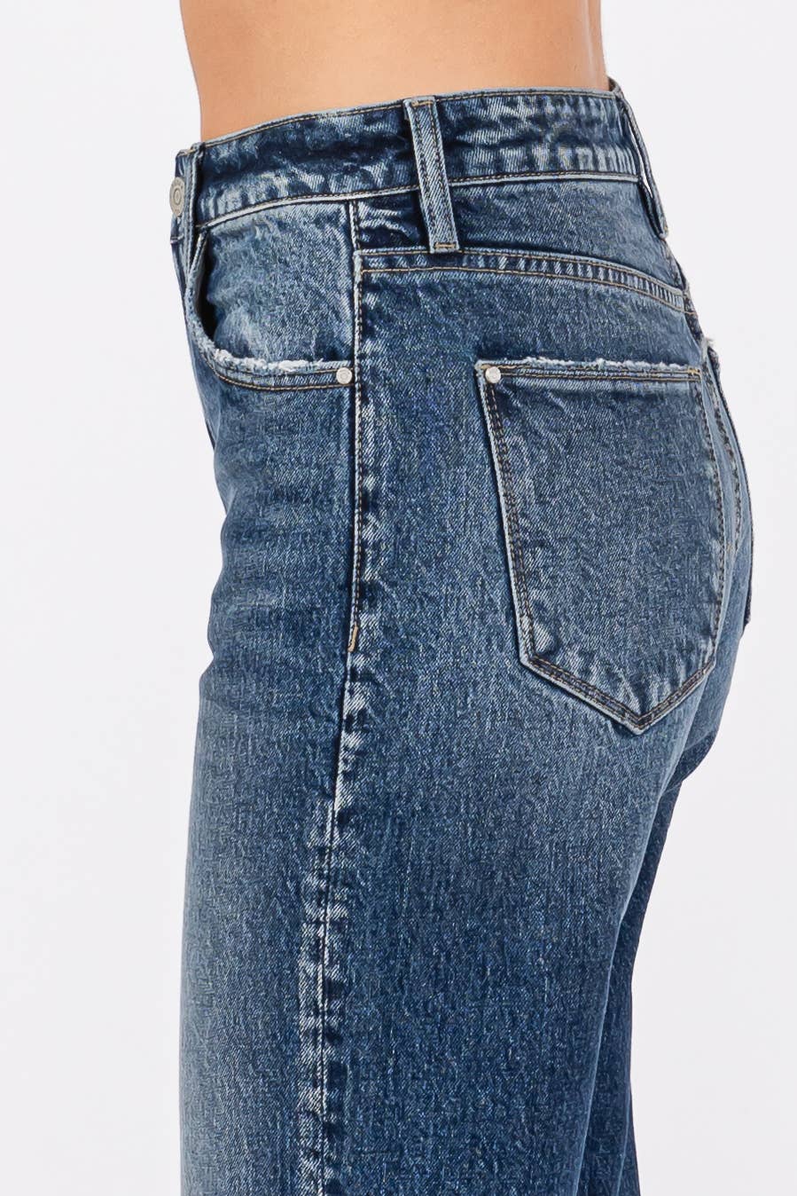 HIGH RISE COMFORT STRETCH VINTAGE WIDE LEG JEANS