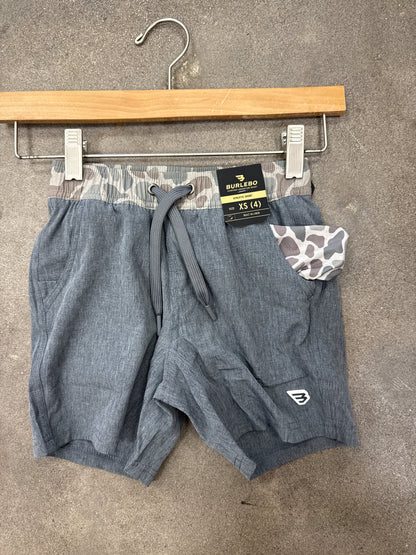 Burlebo Youth Grizzly Grey Athletic Short