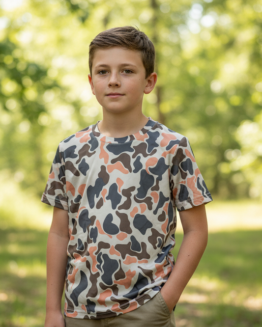 Burlebo Youth Go To Tee - Vintage Camo
