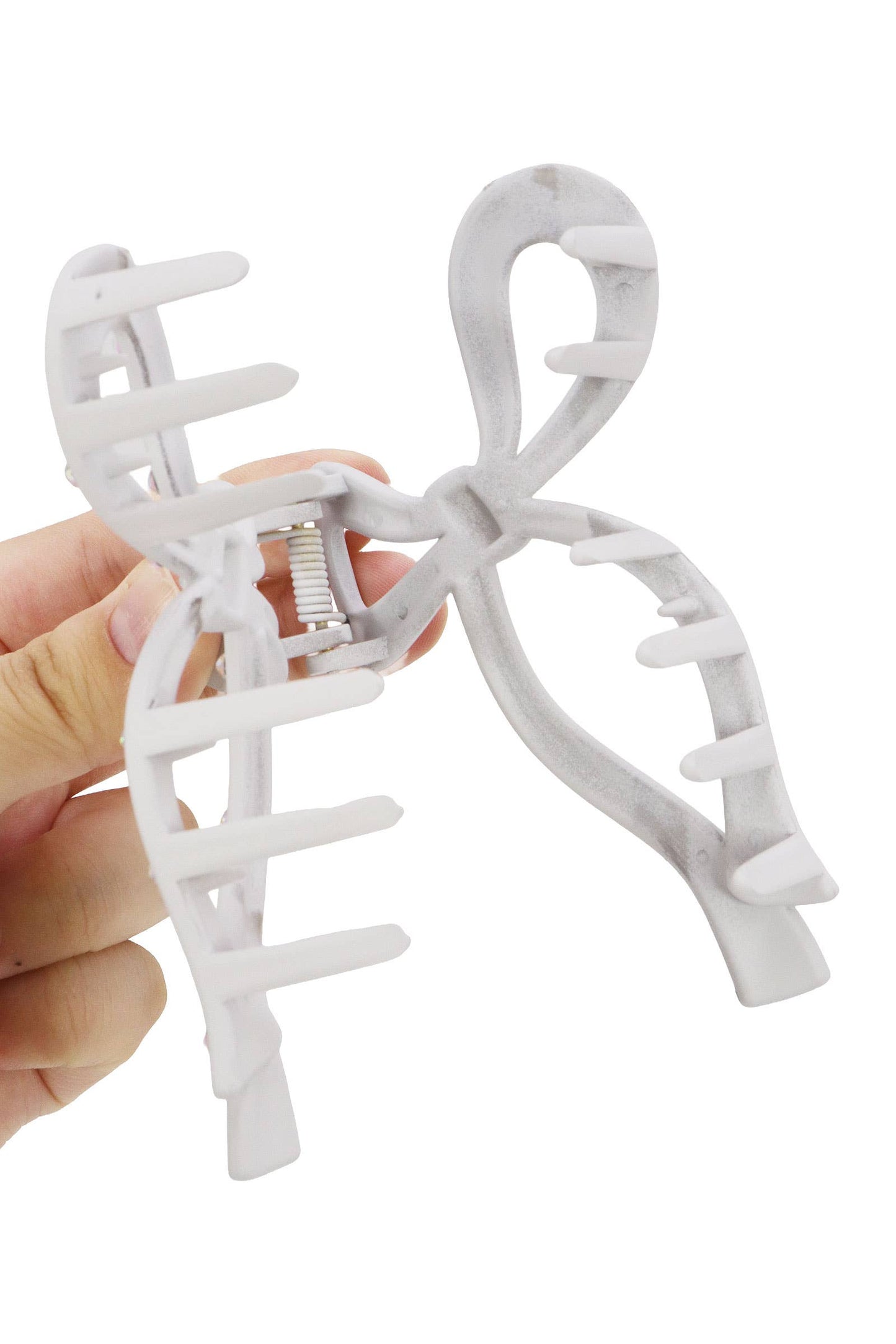 Cap Zone - Bling Matte Wavy Ribbon Hair Claw