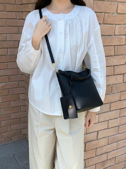 Pretty Persuasions - P25057 2-in-1 Microfiber Leather Hobo Bag w/Card Holder