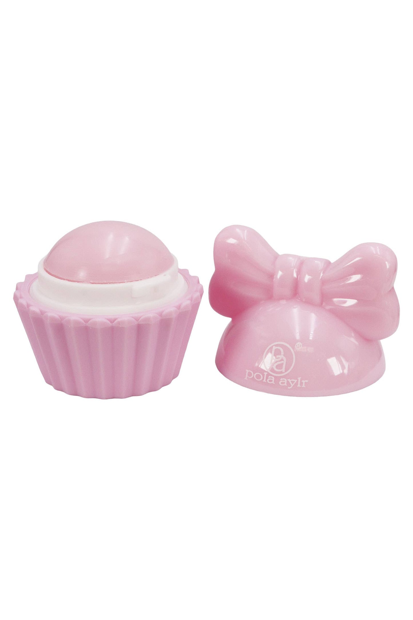 Cap Zone - Cupcake Ribbon Bow Round Lip Balm - 24 Pcs