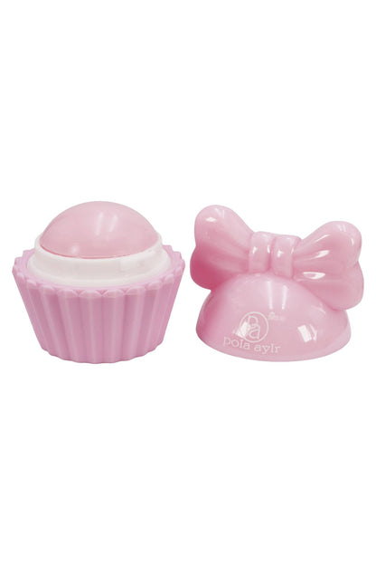 Cap Zone - Cupcake Ribbon Bow Round Lip Balm - 24 Pcs