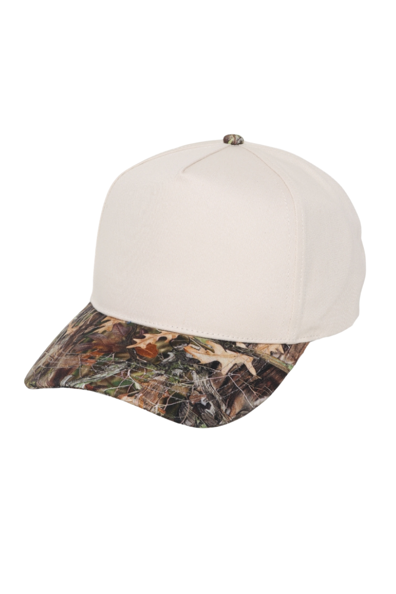 David And Young - CAMO Print brim 5 Panel Baseball Cap
