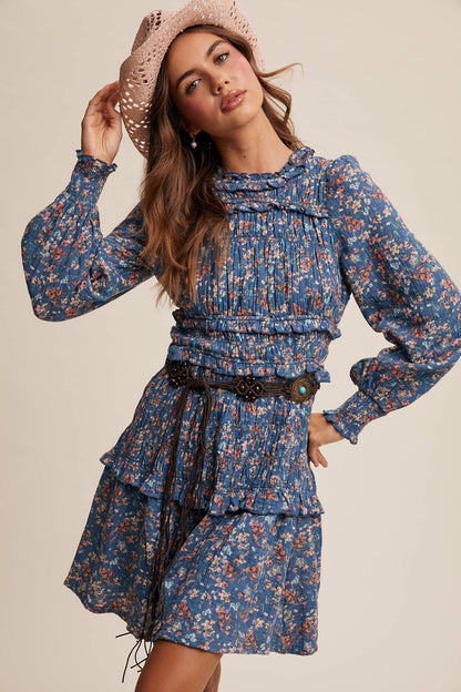 Listicle - Floral Smocked Mini Dress LD1467