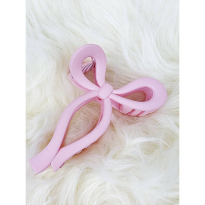 Love and Repeat - Assorted Pink and Taupe Shades of Bow Clip