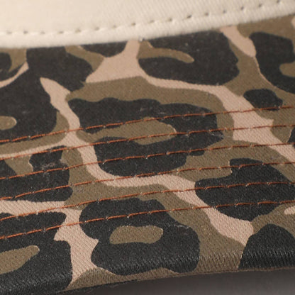 Fashion City - Two Tone Leopard Printed Canvas Trucker Hat