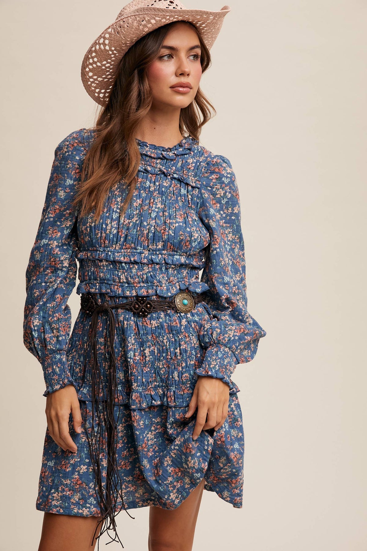 Listicle - Floral Smocked Mini Dress LD1467