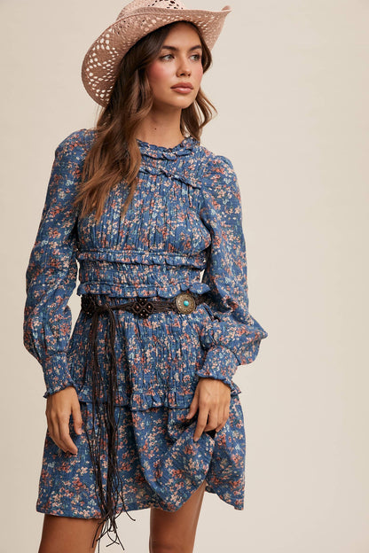 Listicle - Floral Smocked Mini Dress LD1467