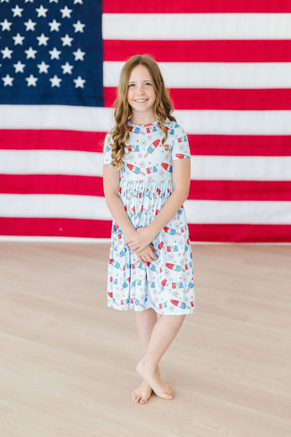 Mila & Rose - Proudly Patriotic S/S Pocket Twirl Dress