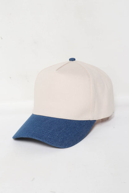 David And Young - Two Tone Denim 5 Panel Baseball Cap