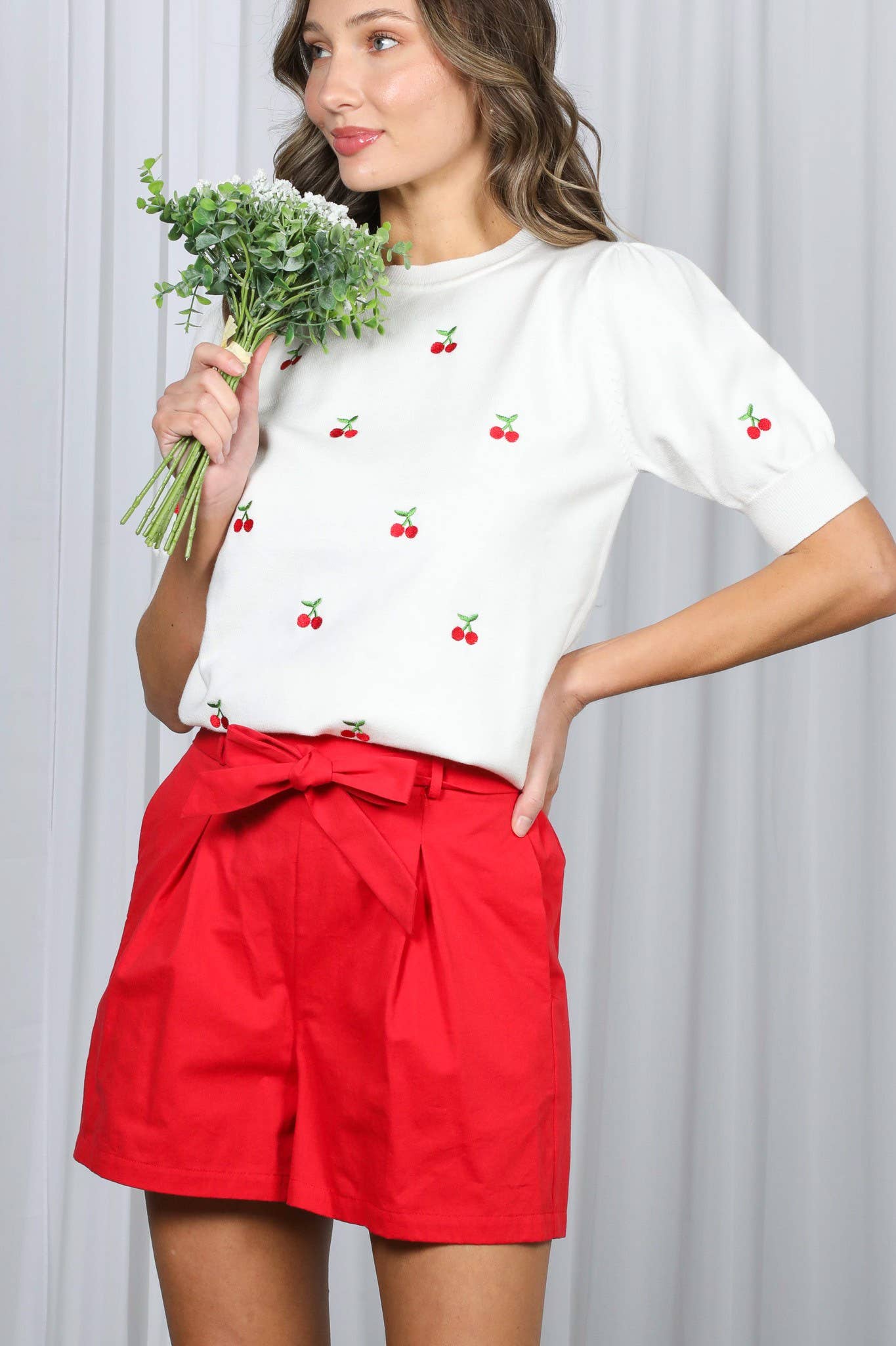 High-Rise Waist Tie Shorts