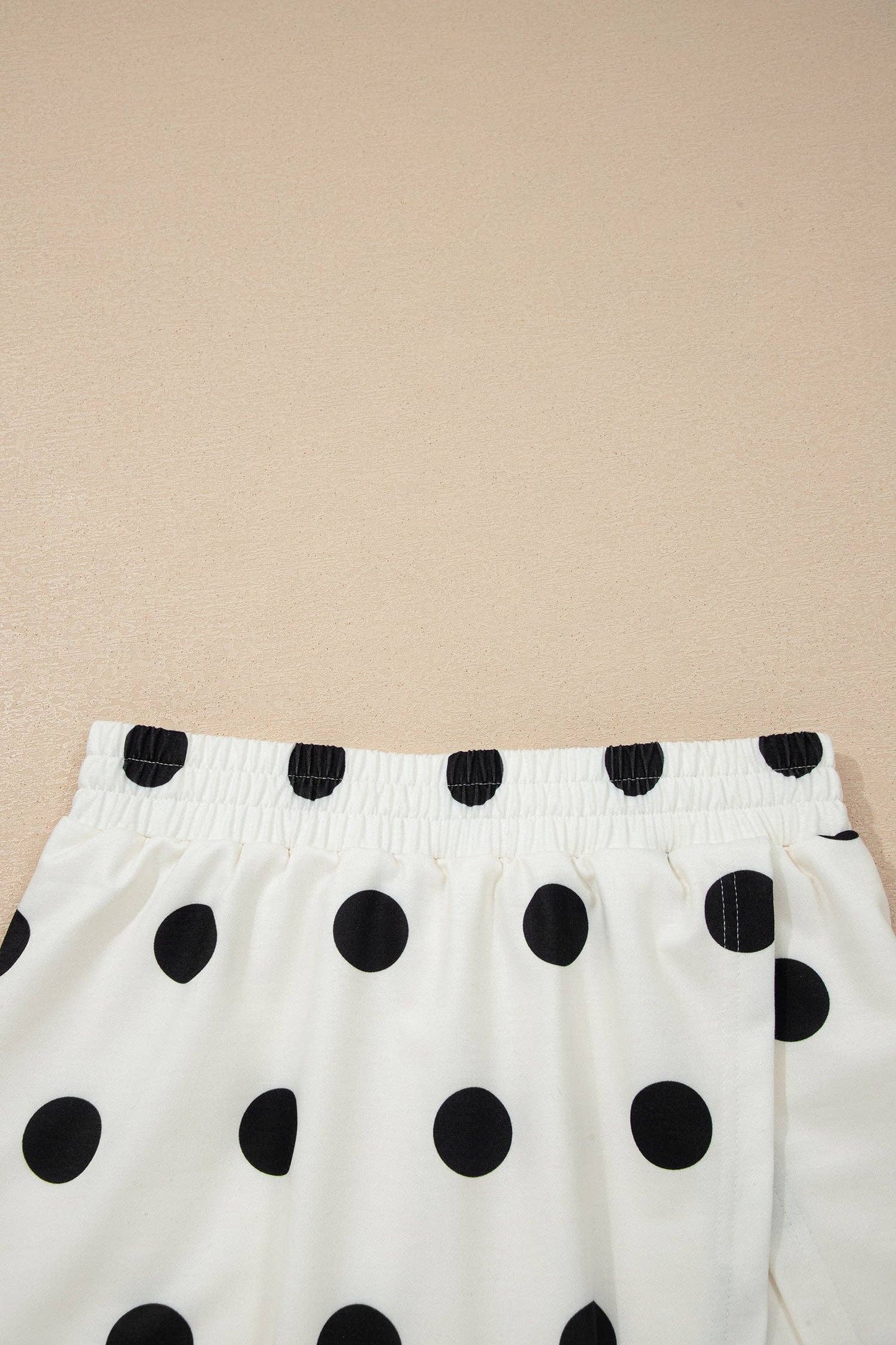 Polka Dot Ribbed Trim Tank & Mini Skort Set