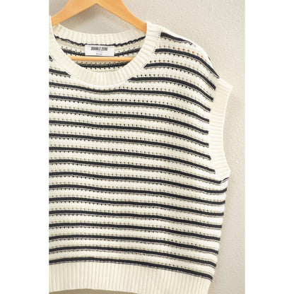 HYFVE - Striped Sleeveless Crew Neck Top