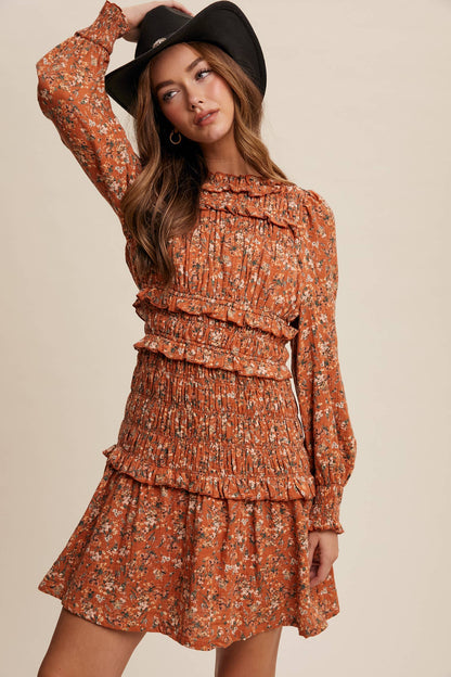 Listicle - Floral Smocked Mini Dress LD1467