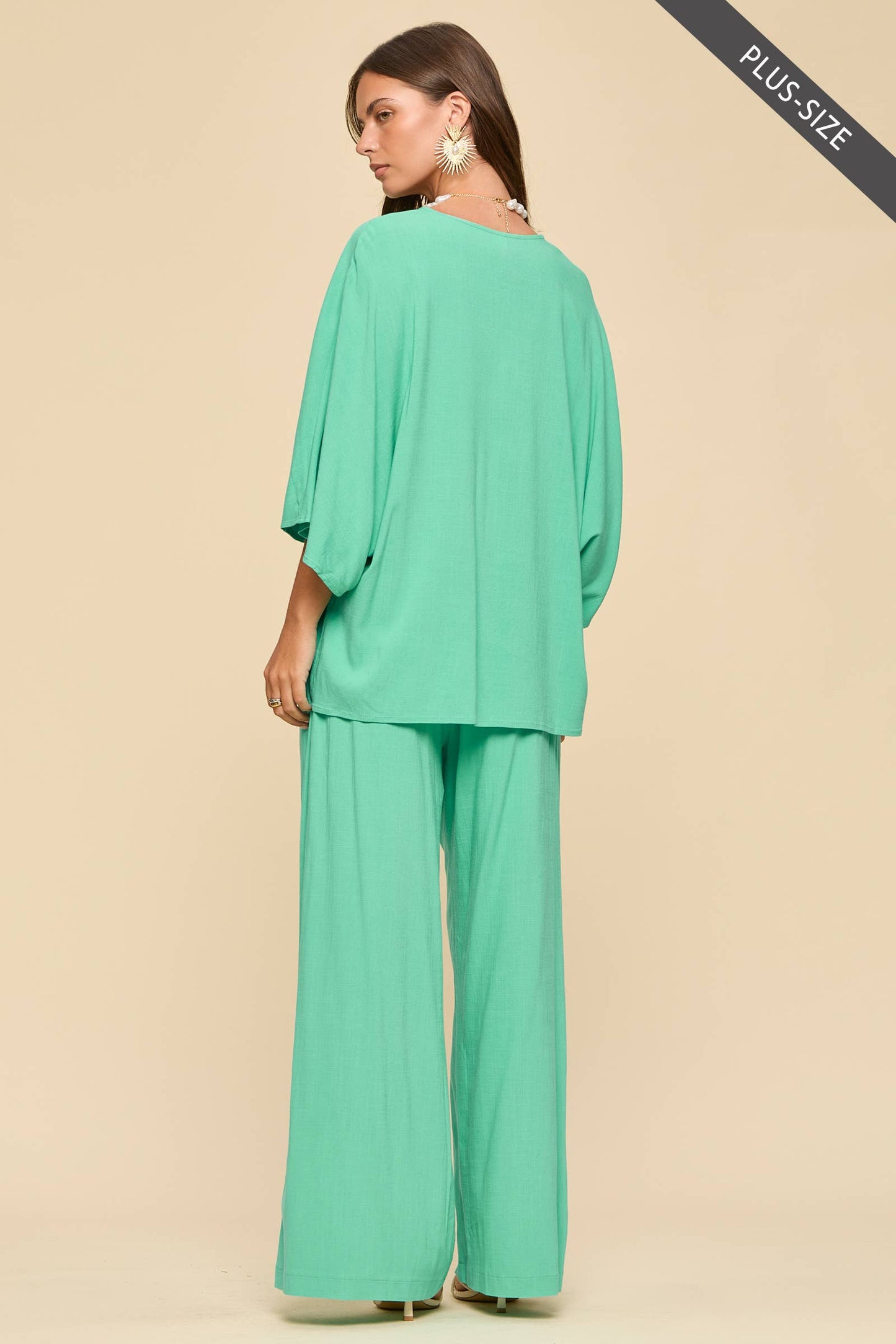 Dear Scarlett - PLUS SIZE 2-Piece Linen Summer Set