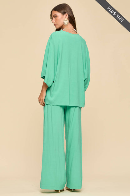 Dear Scarlett - PLUS SIZE 2-Piece Linen Summer Set