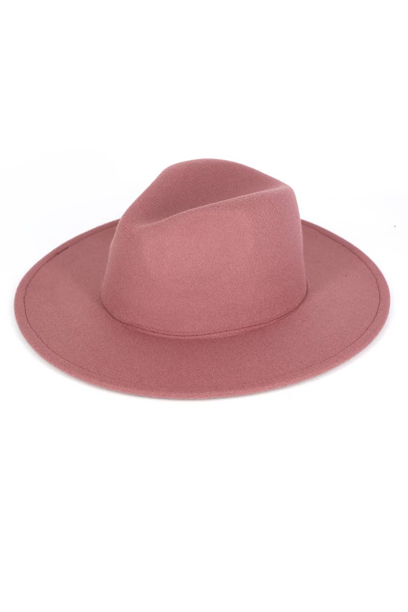 Anarchy Street - Solid Flat Brim Panama Hat