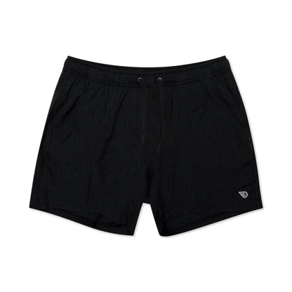 Burlebo Heather Black Athletic Shorts with Retro Duck Camo Liner
