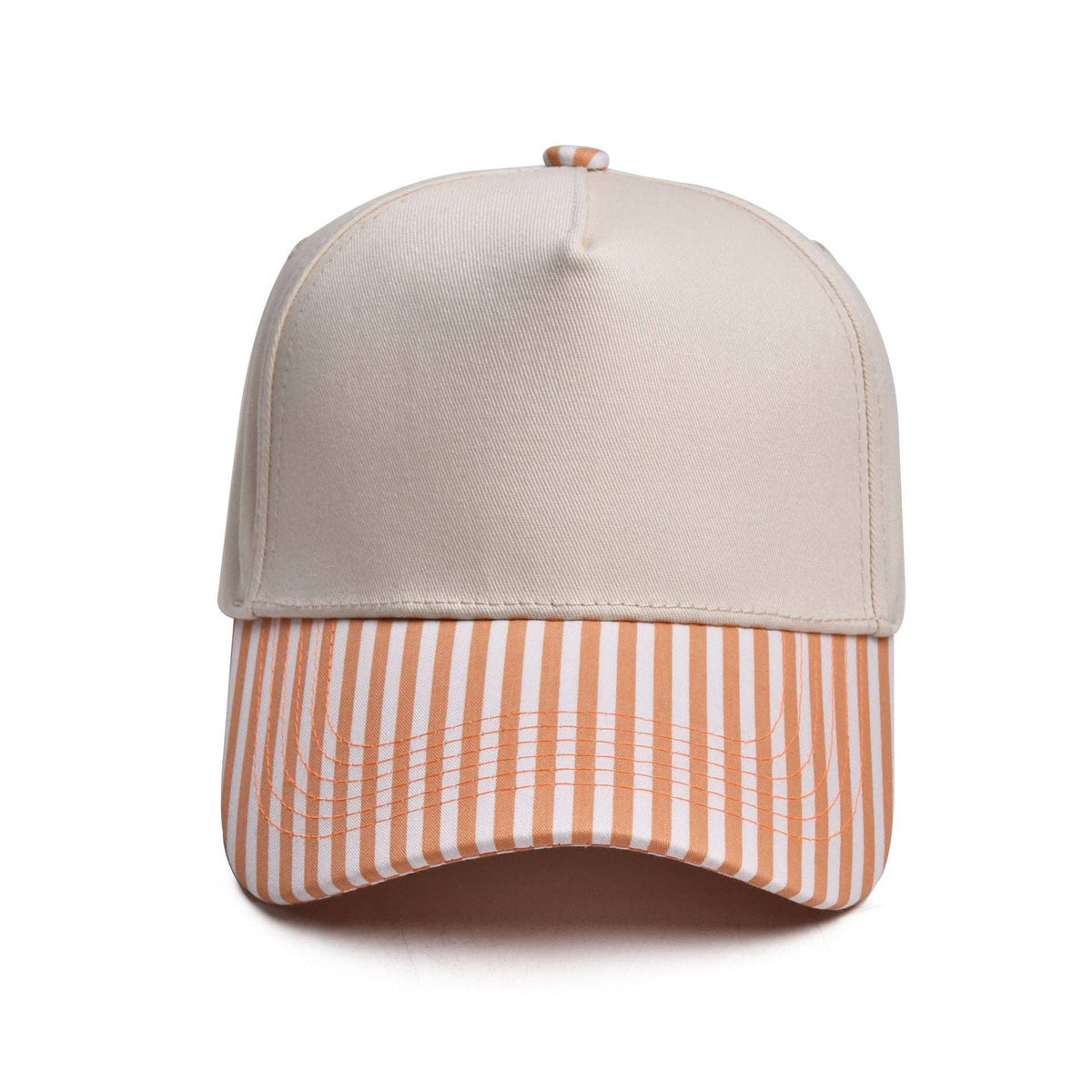 Mae Belles - Striped Two Tone Snap Back Trucker Hat