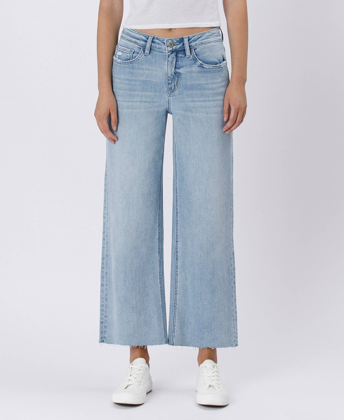VERVET by FLYING MONKEY - HIGH RISE WIDE LEG JEANS T6399