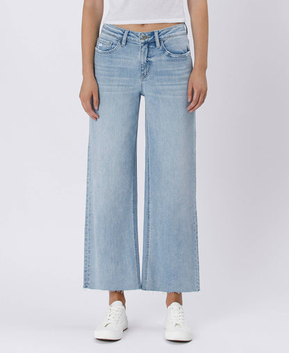 VERVET by FLYING MONKEY - HIGH RISE WIDE LEG JEANS T6399