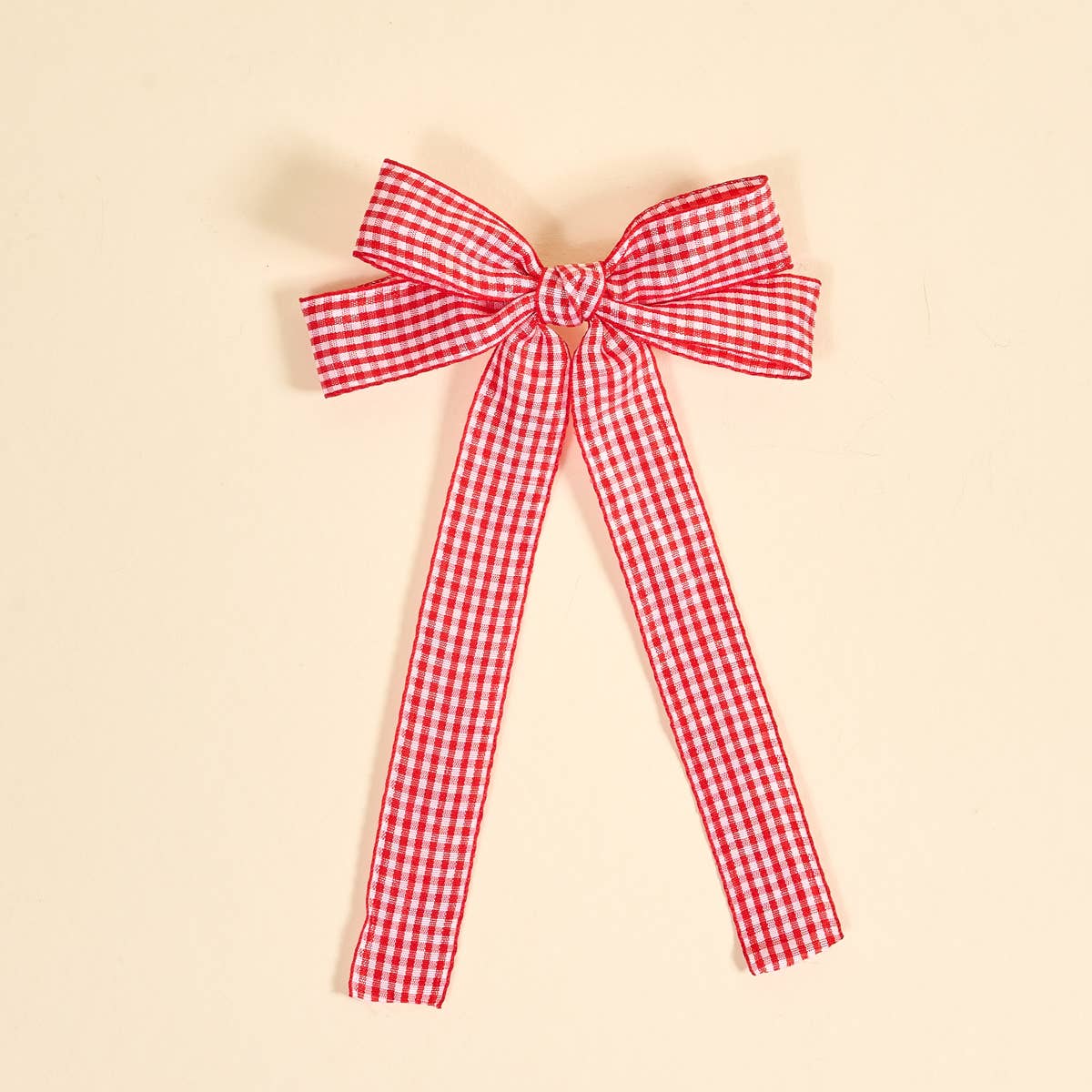The Darling Effect - Double Take Hair Bow–Gingham Red